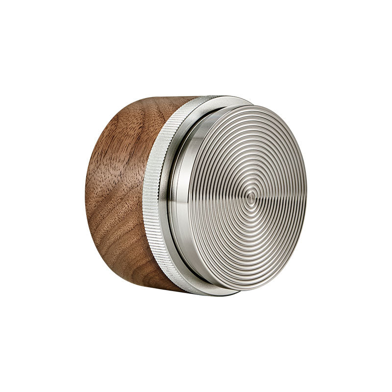 MUVNA Espresso Walnut Handle Stainless Steels Base Distributor Tamper