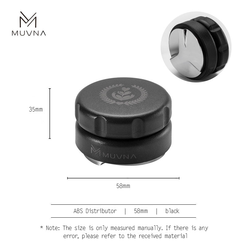 MUVNA Espresso ABS Handle Stainless Steels Base Distributor