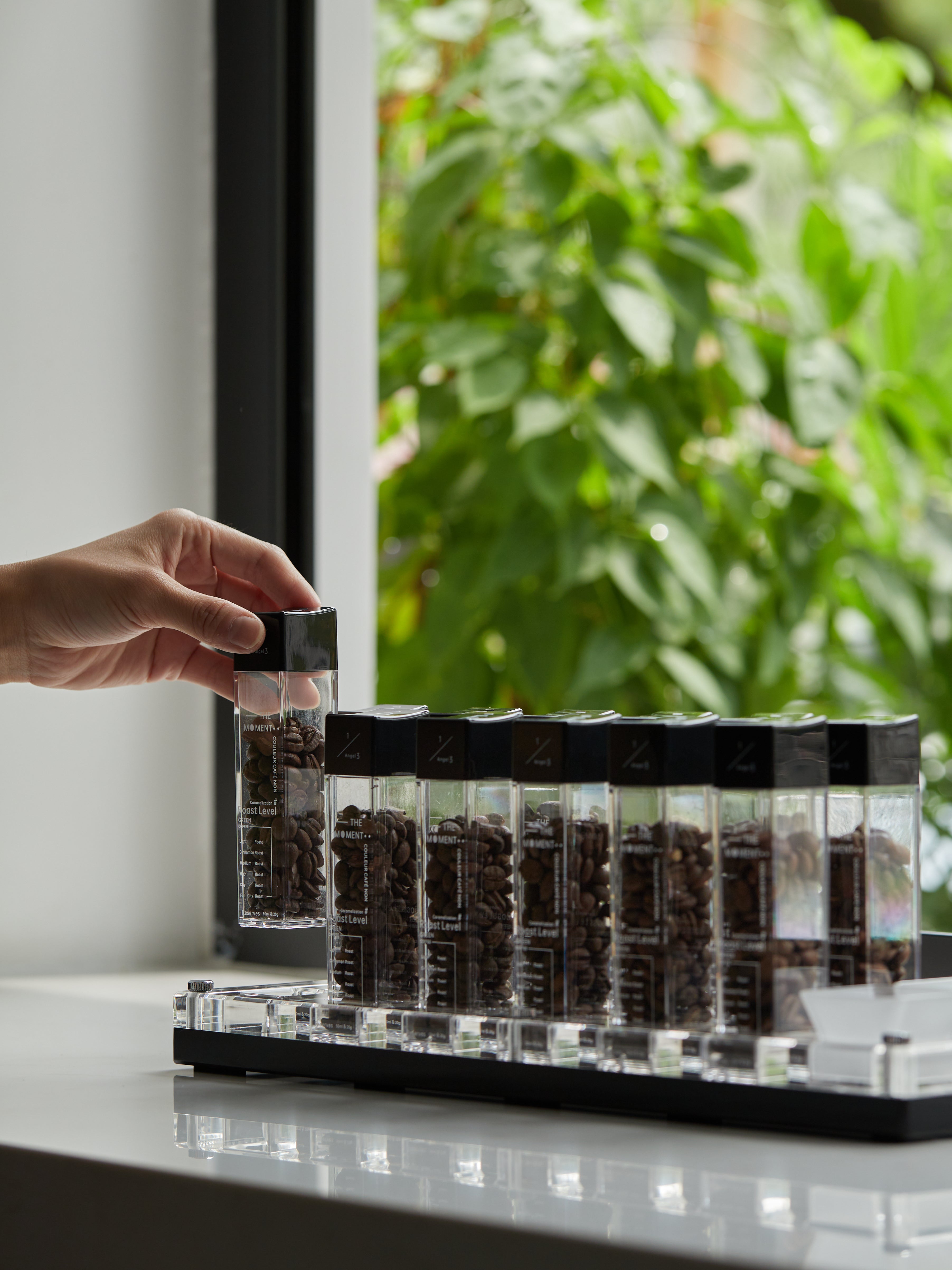 MUVNA Coffee Bean Cellars with Stand & Hopper 6 Tubes and 12 Tubes