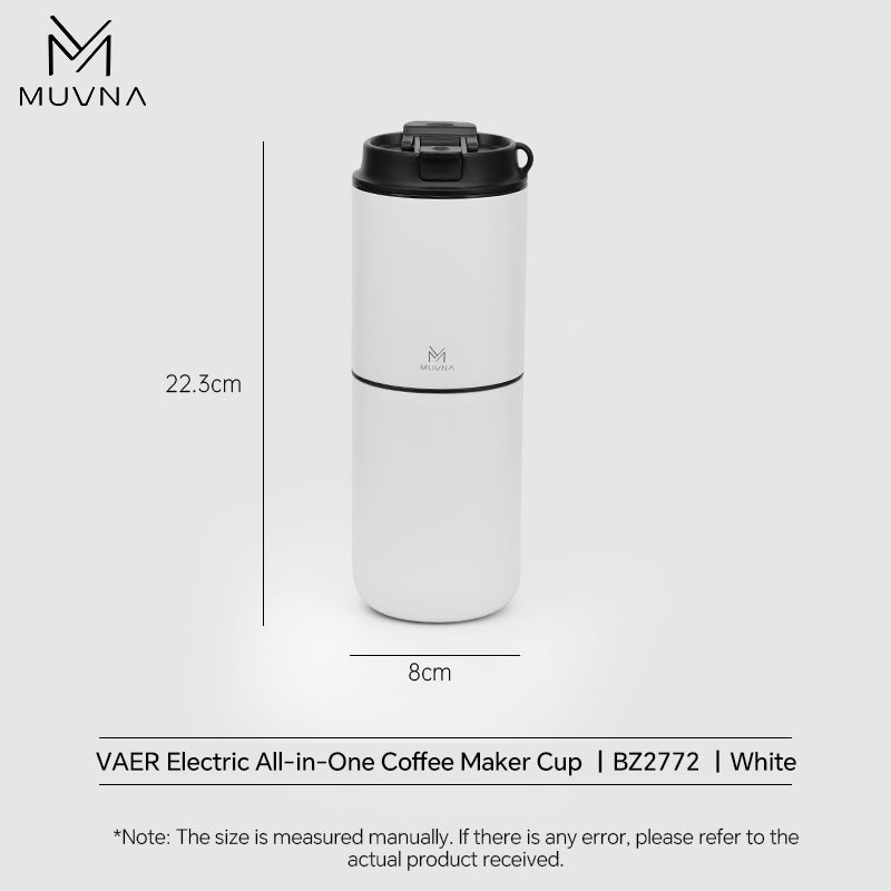 Muvna Portable Pour over Coffee Machine for outdoor travel & Home,3-in-1 pour-over coffee dripper Portable electric grinder