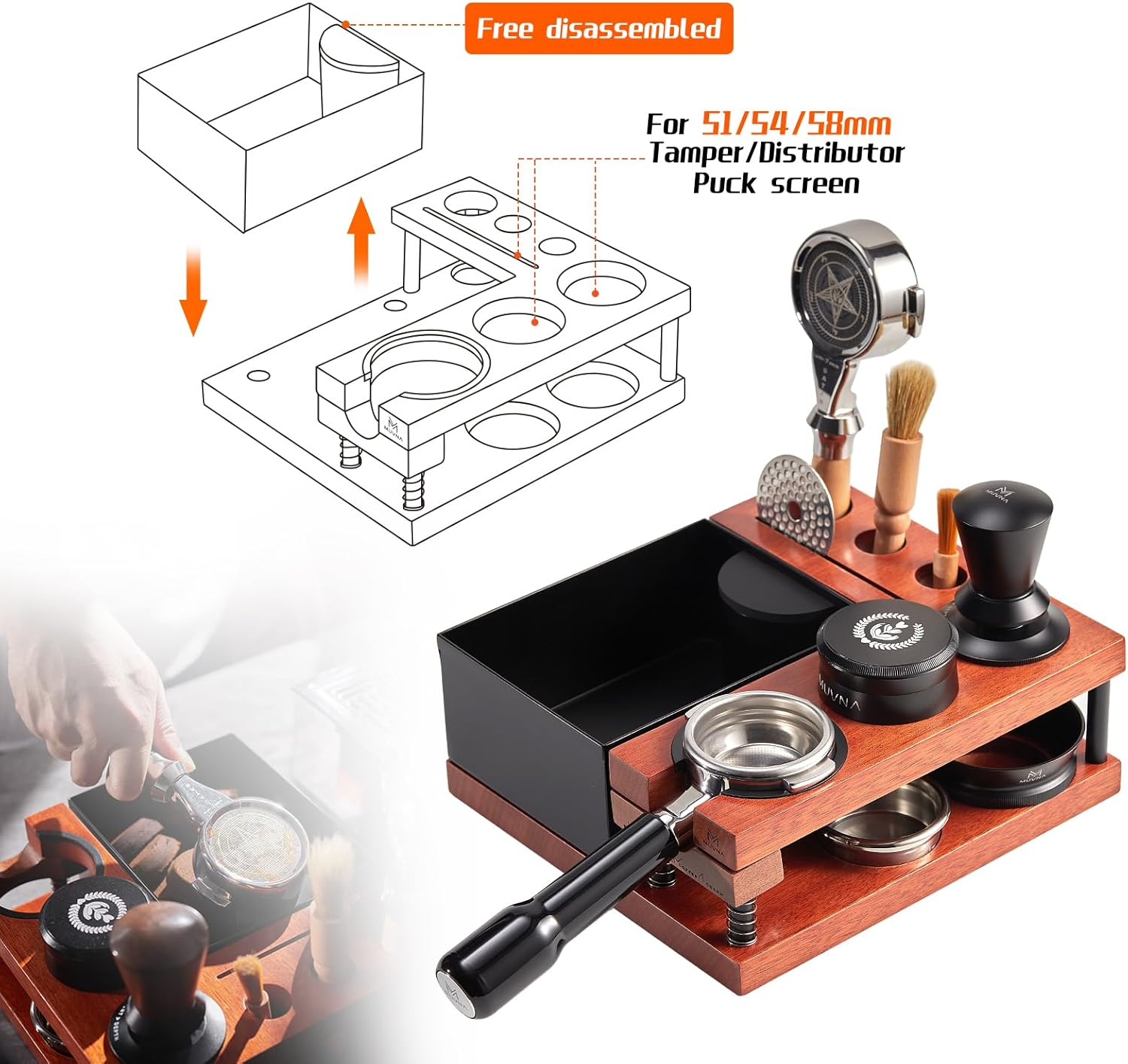 MUVNA Espresso Coffee Organizer Box