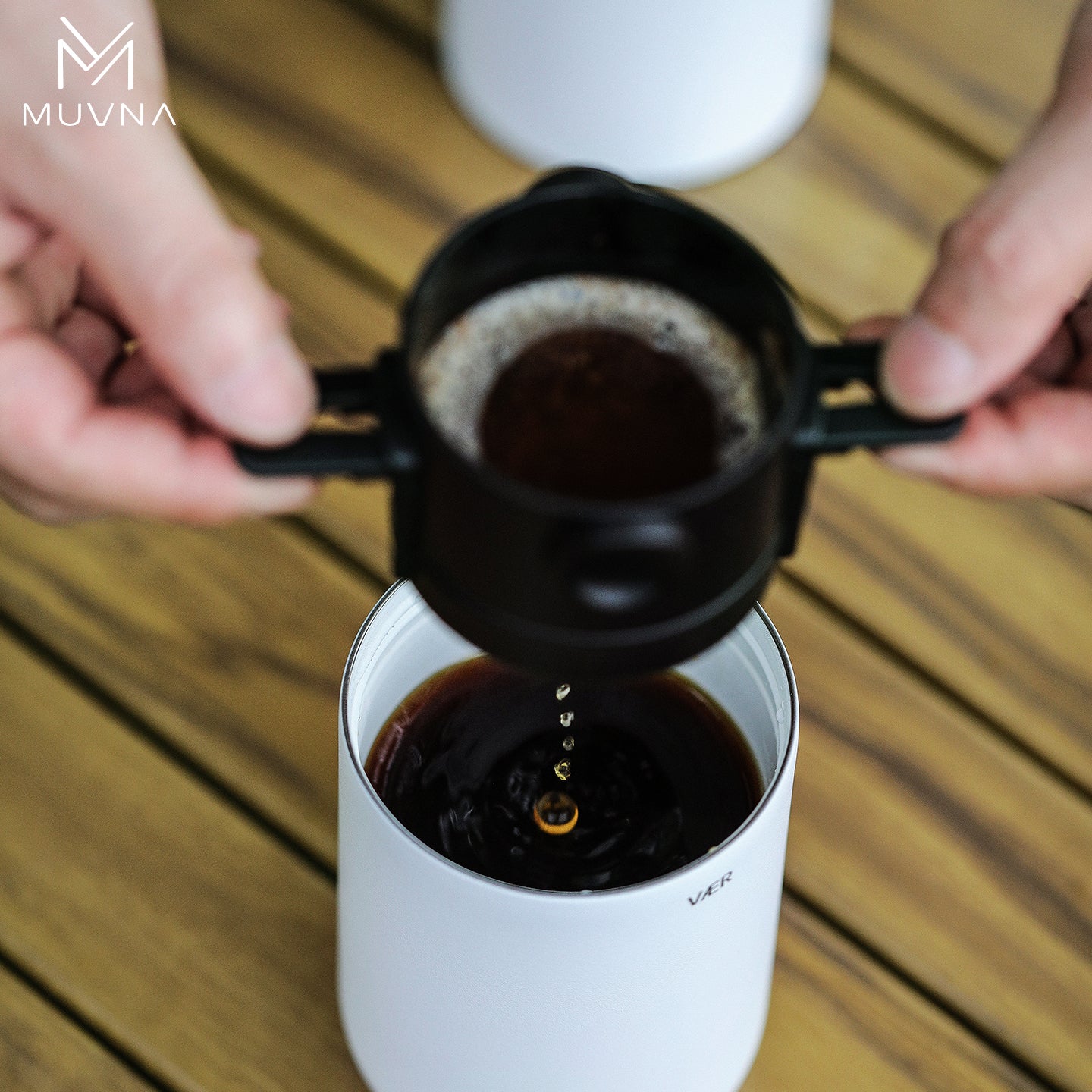 Muvna Portable Pour over Coffee Machine for outdoor travel &amp; Home,3-in-1 pour-over coffee dripper Portable electric grinder