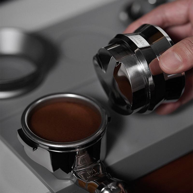 MUVNA Espresso Stainless Steel Gravity Adaptive Height Distributor