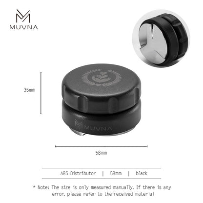 MUVNA Espresso ABS Handle Stainless Steels Base Distributor