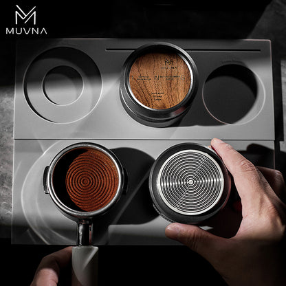 MUVNA Espresso Wooden Gravity Calibrated Tamper/Distributor