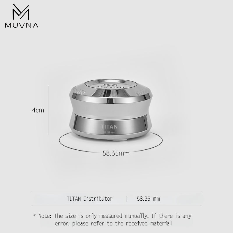 MUVNA Espresso Stainless Steel Gravity Adaptive Height Distributor