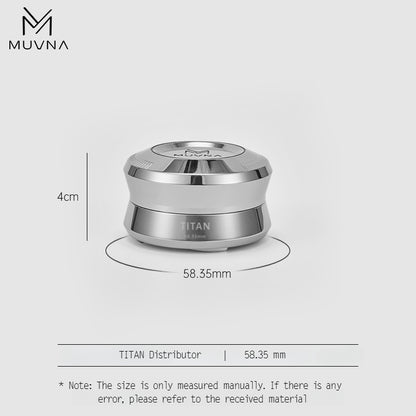 MUVNA Espresso Stainless Steel Gravity Adaptive Height Distributor